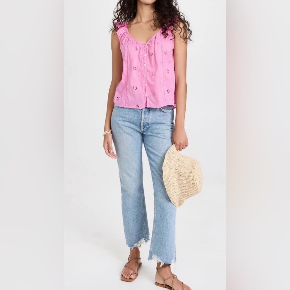 Velvet by Graham & Spencer Pink Ruffle Top - Picture 4 of 16